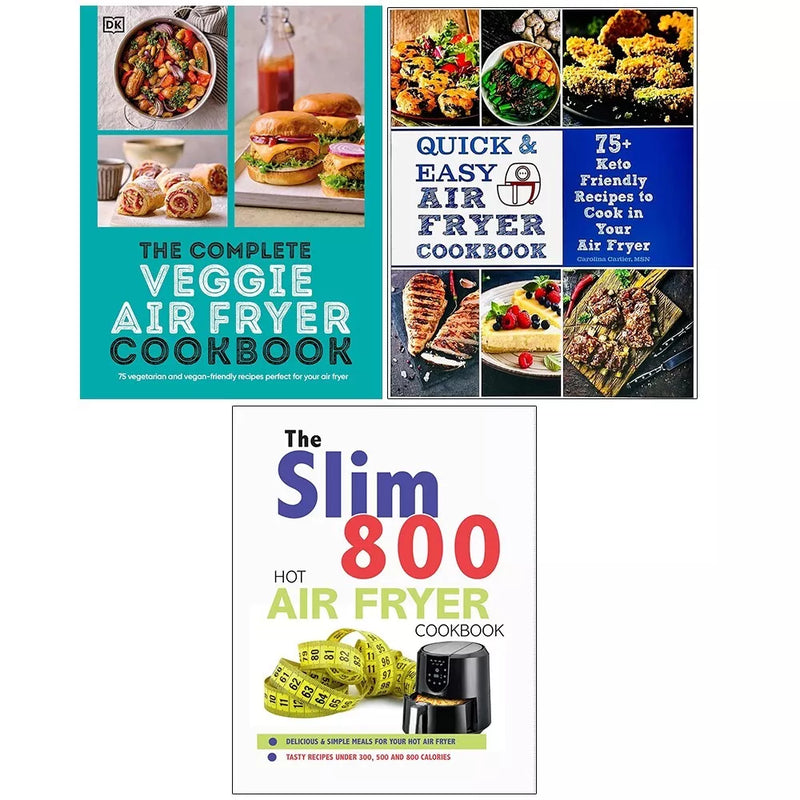 Complete Veggie Air Fryer, Quick Easy Air, Slim 800 Hot Air Fryer Recipe 3 Books Set - The Book Bundle