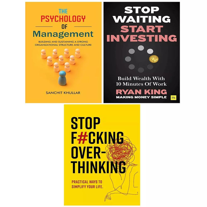 Stop Waiting Start,Psychology of Management,Stop F*cking Over-thinking 3 Books Set - The Book Bundle