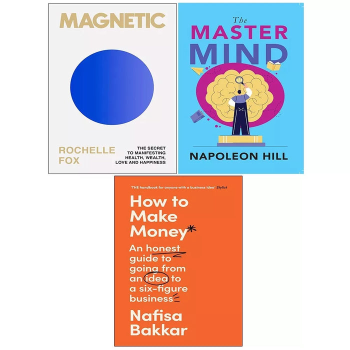 Magnetic Rochelle Fox, How To Make Money, Master Mind Napoleon Hill 3 Books Set - The Book Bundle
