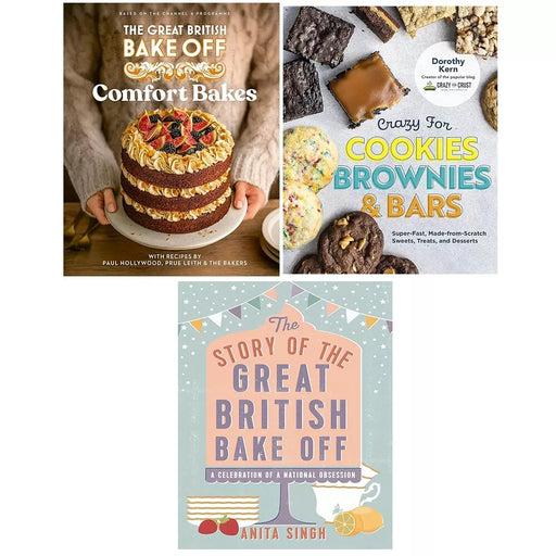 Great British Bake Off,Story of Great British Bake, Crazy for Cookies 3 Books Set - The Book Bundle