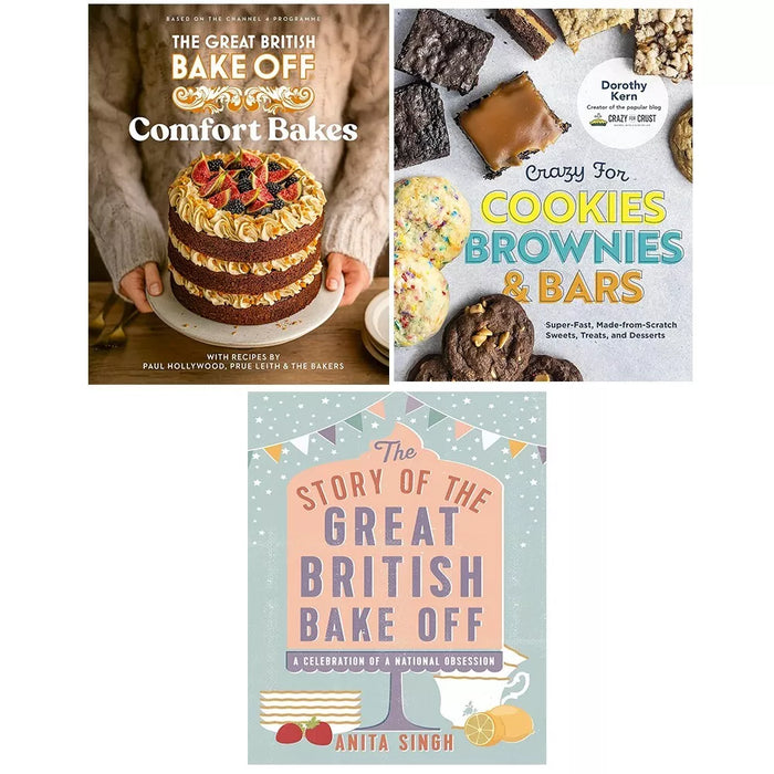 Great British Bake Off,Story of Great British Bake, Crazy for Cookies 3 Books Set - The Book Bundle