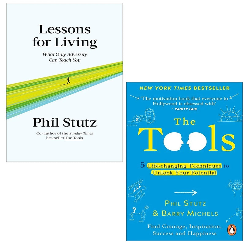 Phil Stutz, Barry Michels Collection 2 Books Set (Lessons for Living (HB), Tools) - The Book Bundle