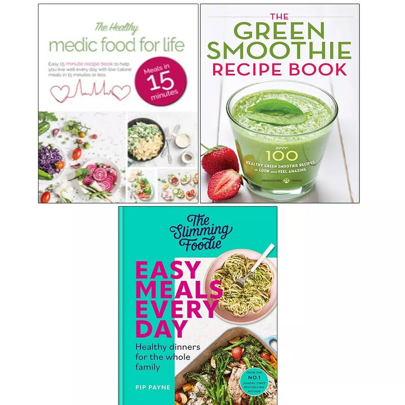 Slimming Foodie Easy Meals Every Day,Green Smoothie, Healthy Medic Food 3 Books Set - The Book Bundle