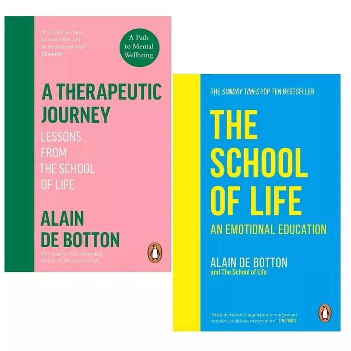 Alain de Botton Collection 2 Books Set (A Therapeutic Journey, School of Life) - The Book Bundle