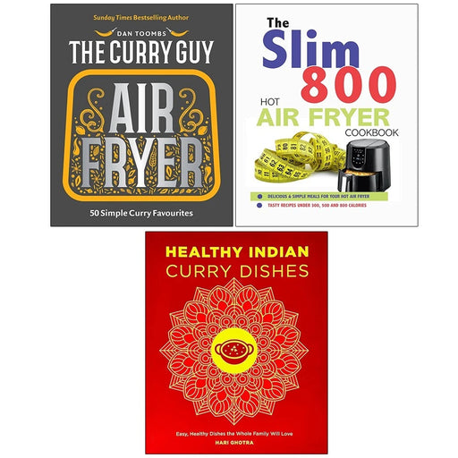 Curry Guy Air Fryer HB,Healthy Indian Curry Dishes,Slim 800 Hot Air 3 Books Set - The Book Bundle