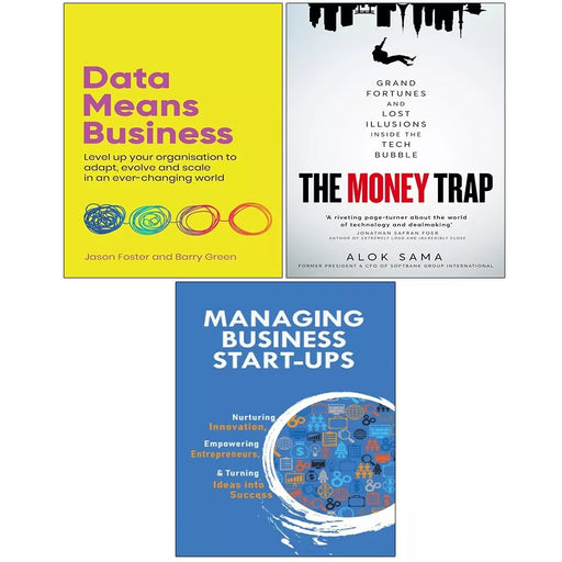 Money Trap (HB), Managing Business Start-Ups, Data Means Business 3 Books Set - The Book Bundle