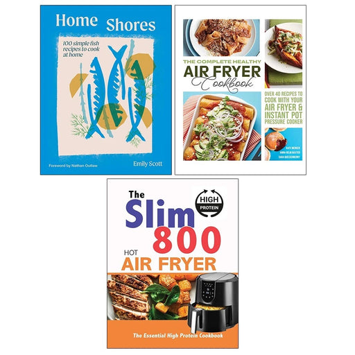 Home Shores HB, Slim 800 Hot Air Fryer, Complete Healthy Air Fryer 3 Books Set - The Book Bundle