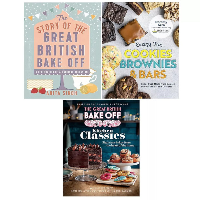 Great British Bake Off,Story of Great British Bake, Crazy for Cookies 3 Books Set - The Book Bundle