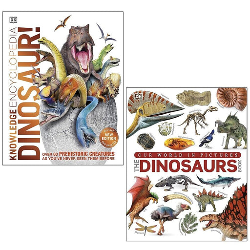 Knowledge Encyclopedia Dinosaurs 2 Books by DK,John Woodward World in Pictures - The Book Bundle