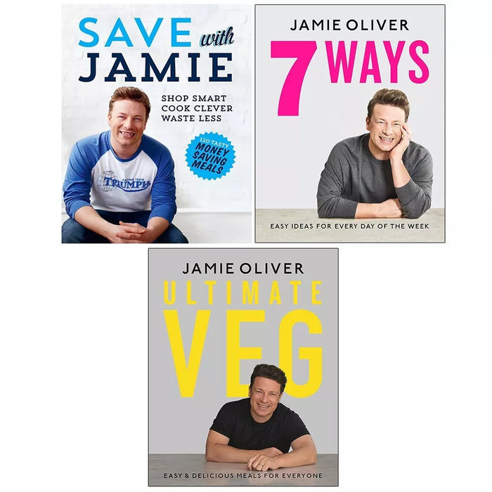 Jamie Oliver Collection 3 Books Set Save with (Jamie, Ultimate Veg, 7 Ways) - The Book Bundle