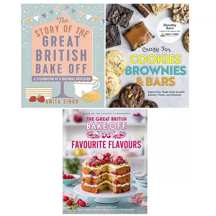 Great British Bake Off,Story of Great British Bake, Crazy for Cookies 3 Books Set - The Book Bundle