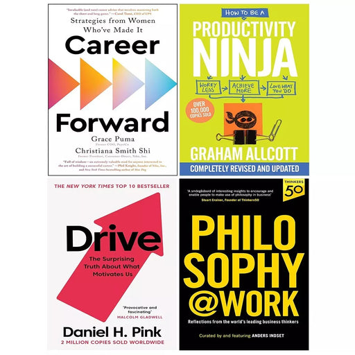 Career Forward Grace Puma, Productivity Ninja,Philosophy Work, Drive 4 Books Set - The Book Bundle