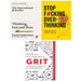 Thinking Fast and Slow,Grit Angela Duckworth,Stop F*cking Over-thinking 3 Books Set - The Book Bundle