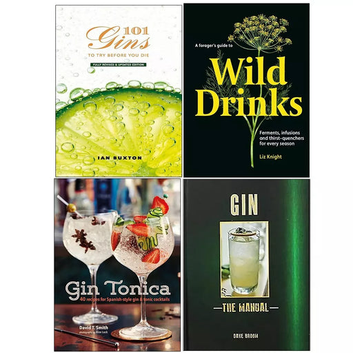Gin Manual,101 Gins To Try Before,Gin Tonica,Forager's Guide to Wild 4 Books Set - The Book Bundle