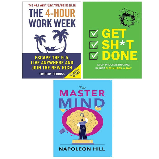 Have one to sell? Sell it yourself Master Mind Napoleon Hill, 4-Hour Work Week, Get Sh*t Done Chartwell 3 Books - The Book Bundle