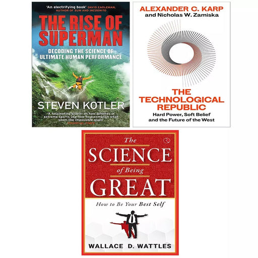 Technological Republic HB, Science of Being Great, Rise of Superman 3 Books Set - The Book Bundle