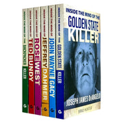 Inside the Mind of book collection by Gemini Books Group, featuring 6 books on criminal minds, including Ivan Milat and Joseph DeAngelo.