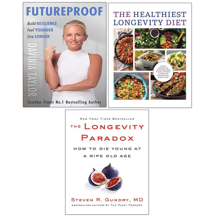 Futureproof Davinia, Longevity Paradox (HB), Healthiest Longevity Diet 3 Books Collection Set - The Book Bundle