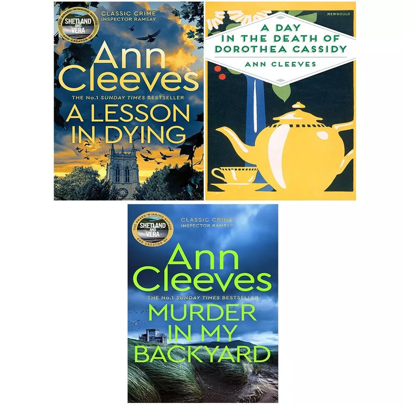 Inspector Ramsay Collection 3 Books Set by Ann Cleeves A Lesson in Dying,Murder - The Book Bundle