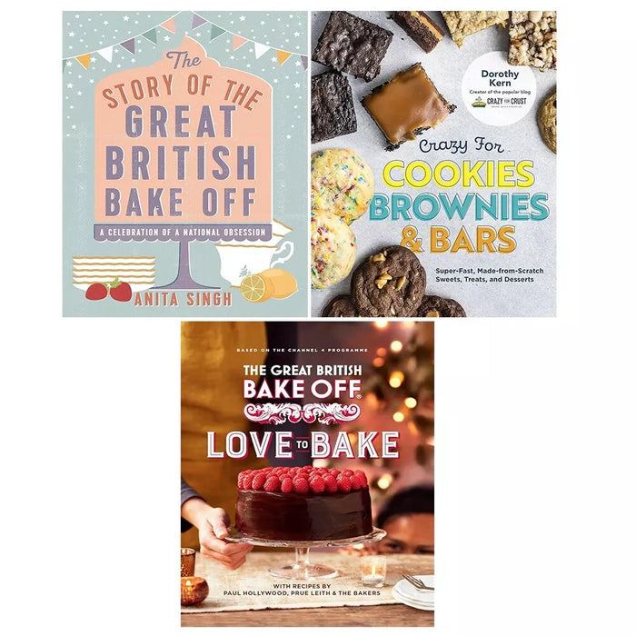 Great British Bake Off,Story of Great British Bake, Crazy for Cookies 3 Books Set - The Book Bundle