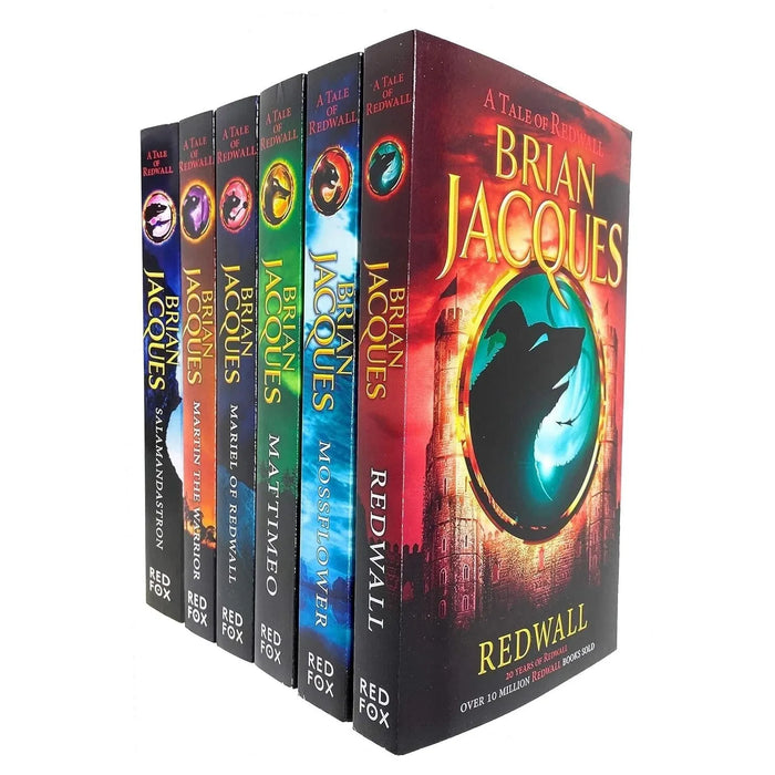Redwall Book Series 1 to 6 Books Collection Set By Brian Jacques (Redwall, Mossflower, Mattimeo & More) - The Book Bundle