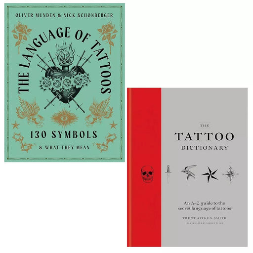 Language of Tattoos Nick Schonberger, Tattoo Dictionary Trent Aitke 2 Books Set - The Book Bundle