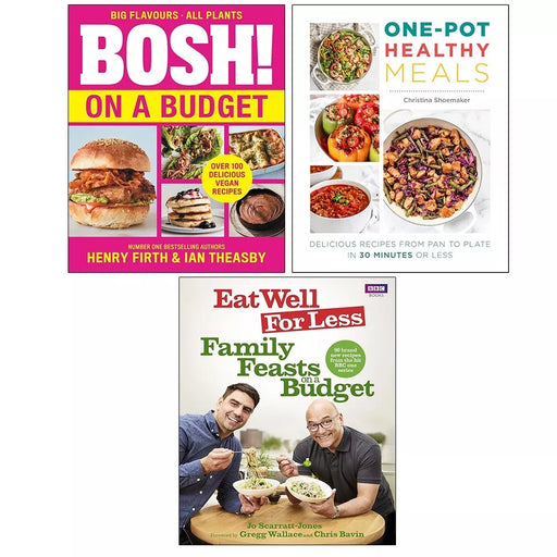 BOSH! on a Budget Henry, Eat Well for Less, One Pot Healthy Meals 3 Books Set - The Book Bundle