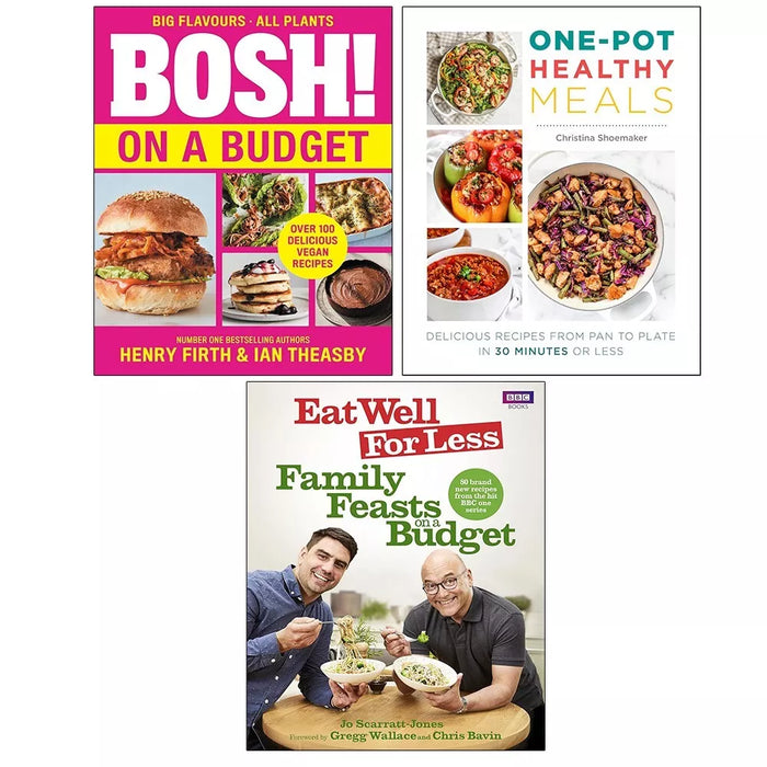 BOSH! on a Budget Henry, Eat Well for Less, One Pot Healthy Meals 3 Books Set - The Book Bundle