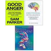 Good Anger Sam Parker (HB), Emotional Intelligence, Divergent Mind 3 Books Set - The Book Bundle
