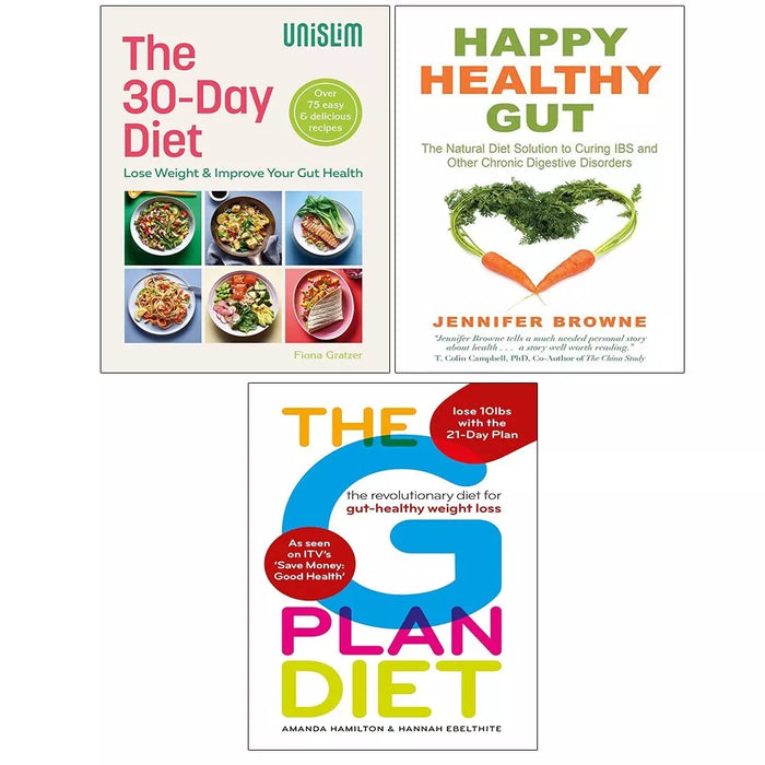 Happy Healthy Gut Jennifer Browne, 30-Day Diet, G Plan Diet 3 Books Set - The Book Bundle
