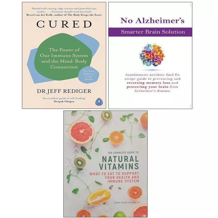 Cured, Complete Guide Natural Vitamins,No Alzheimer's Smarter Brain Keto 3 Books Set - The Book Bundle