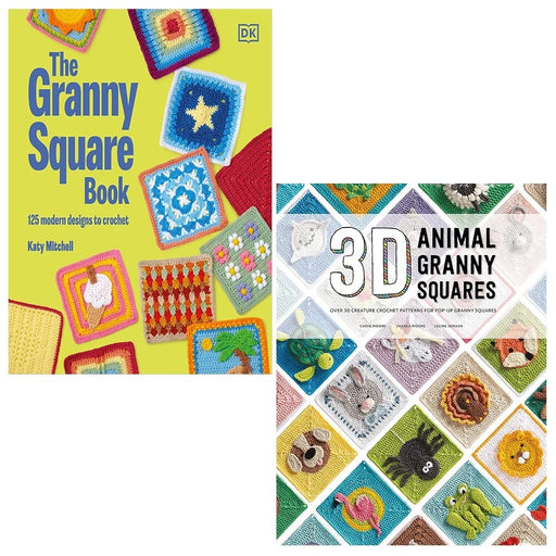 Granny Square Katy Mitchell (HB), 3D Animal Granny Squares Moore 2 Books Set - The Book Bundle