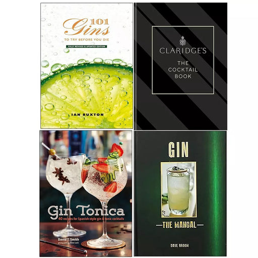 Gin Manual,101 Gins To Try Before,Gin Tonica, Claridge's Cocktail 4 Books Set - The Book Bundle