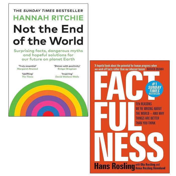 Factfulness, Not the End of the World 2 Books Collection Set by Hans Rosling, Hannah Ritchie - The Book Bundle