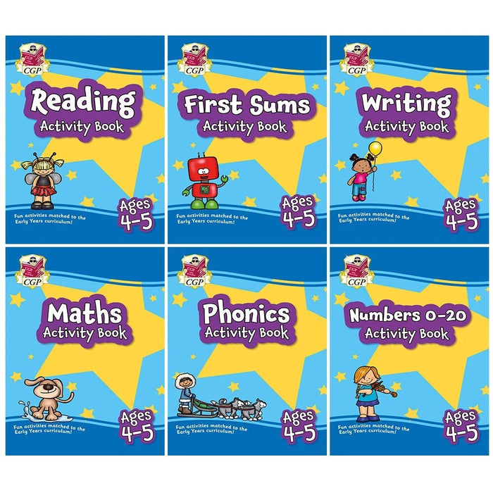 CGP Reception Activity Ages 4-5 Collection 6 Books Set by CGP Books - The Book Bundle