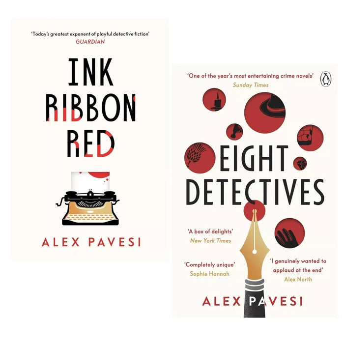 Alex Pavesi 2 Books Collection Set (Ink Ribbon Red,Eight Detectives) - The Book Bundle