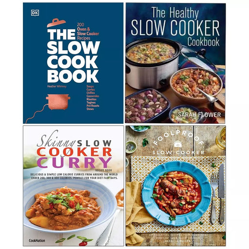 Slow Cook DK HB,Foolproof Slow Cooker HB,Slow Cooker Curry,Healthy Slow 4 Books Set - The Book Bundle
