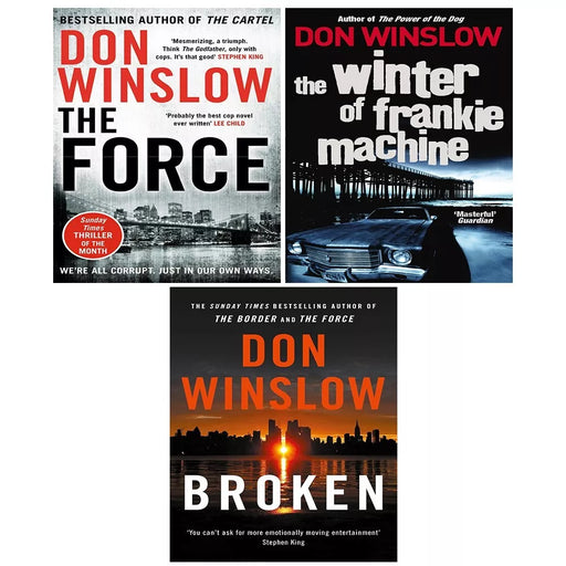 Don Winslow Collection 3 Books Set Force,Broken, Winter of Frankie Machine - The Book Bundle
