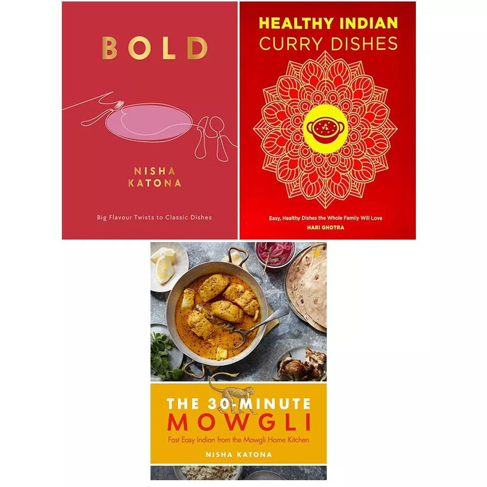 Bold Big Flavour Twists to Classic Dishes, 30 Minute Mowgli, Healthy Indian Curry Dishes 3 Books Collection Set - The Book Bundle