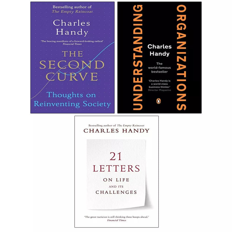 Charles Handy Collection 3 Books Set Second Curve, Understanding Organizations - The Book Bundle