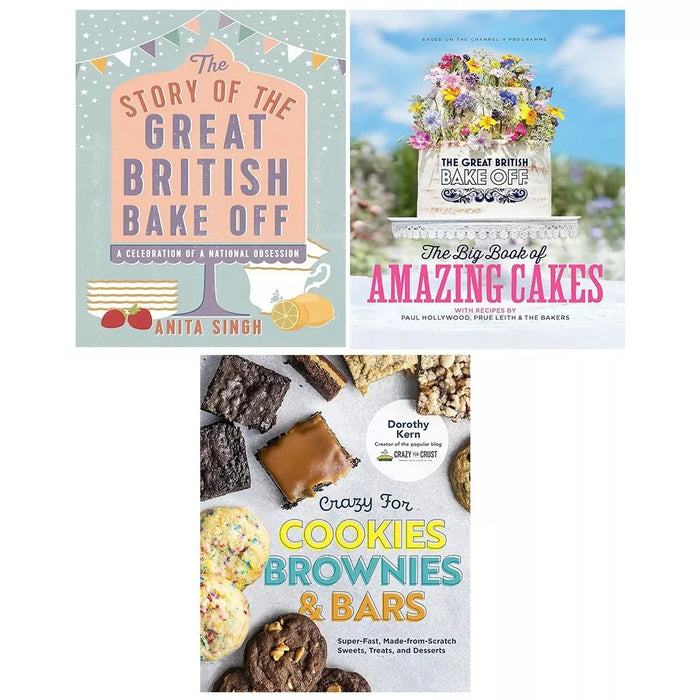Great British Bake Off, Story of Great British Bake, Crazy for Cookies 3 Books Set - The Book Bundle