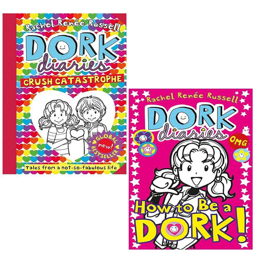 Dork Diaries Series 2 Books Set by Rachel Renee Russell Crush Catastrophe (HB) - The Book Bundle