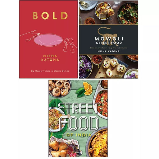 Bold Nisha Katon, Mowgli Street Food, Fresh Easy Indian Street Food 3 Books Collection Set - The Book Bundle