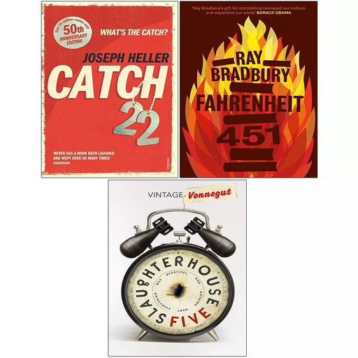 Fahrenheit 451, Slaughterhouse 5, Catch-22 Collection 3 Books Set - The Book Bundle