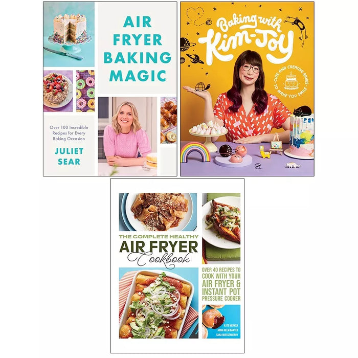 Air Fryer Baking Magic HB,Healthy Air Fryer Cookbook,Baking with Kim Joy 3 Books - The Book Bundle