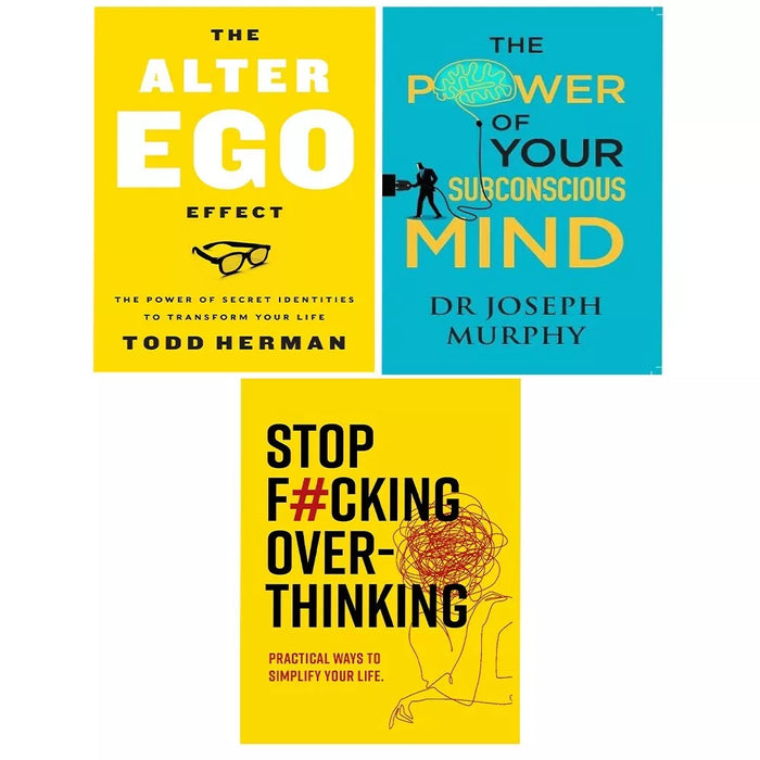 Power of Your Subconcious,Alter Ego Effect HB,Stop F cking Over-thinking 3 Books Set - The Book Bundle