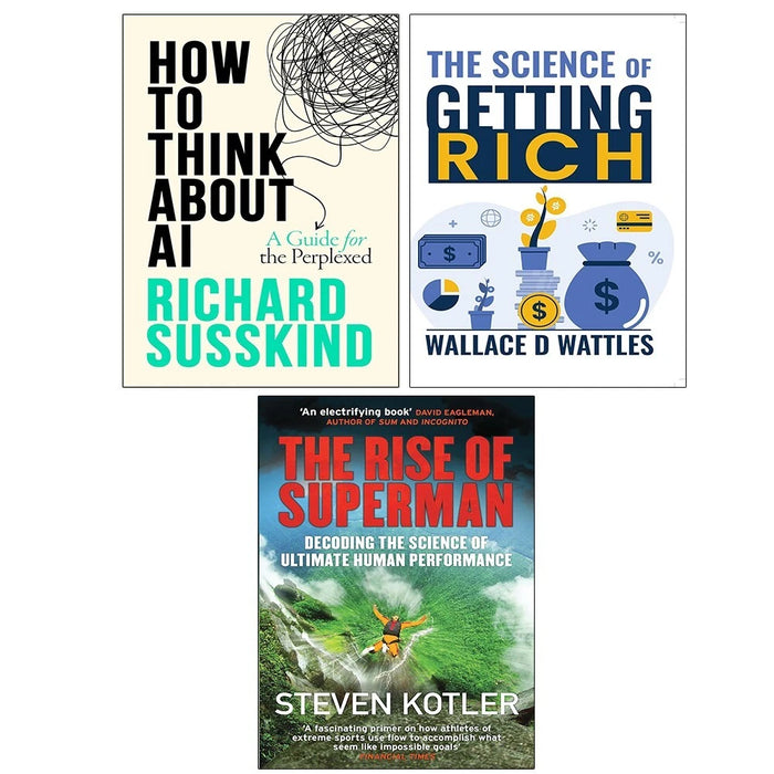 How To Think About AI HB, Science of Getting Rich, Rise of Superman 3 Books Set - The Book Bundle