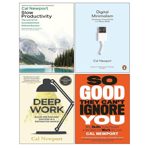 Cal Newport Collection 4 Books Set Slow Productivity, Deep Work,Digital Minimali - The Book Bundle