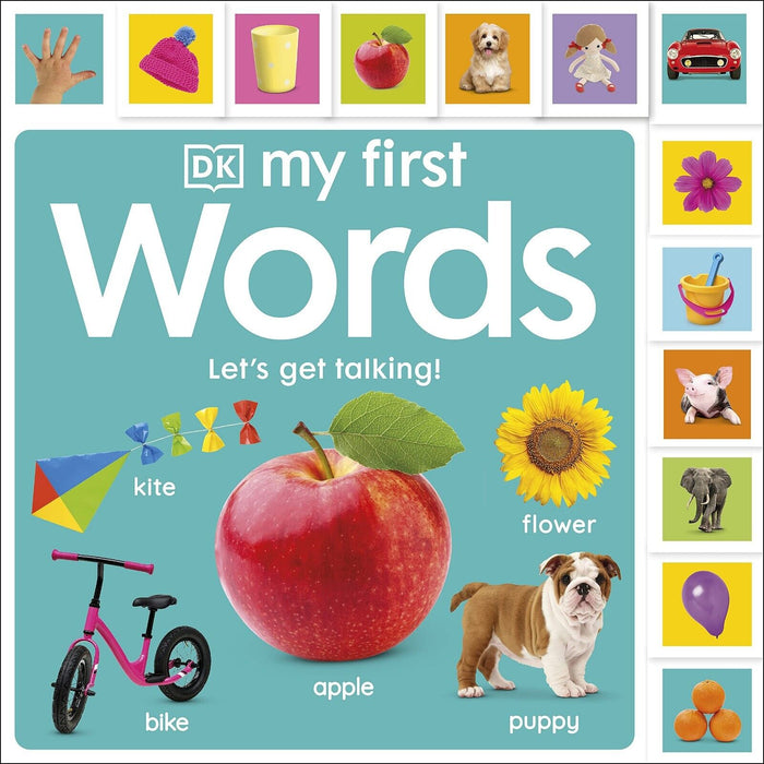 My First Tabbed Board Book 3 Books Set by DK My First Animals, Words, Colours - The Book Bundle