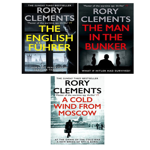 Tom Wilde Series 3 Books Collection Set by Rory Clements (Man in the Bunker) - The Book Bundle
